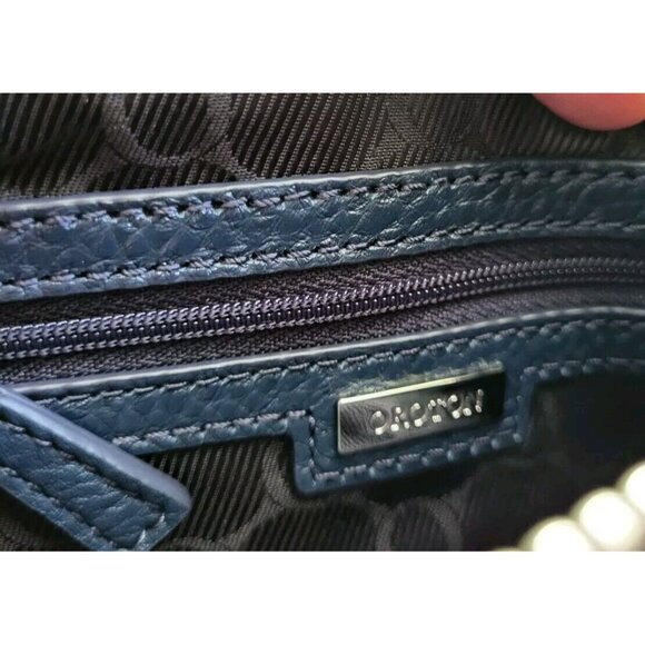 Oroton Navy Blue 8x5.5" Crossbody Bag Purse Adjustable Strap - Picture 6 of 8